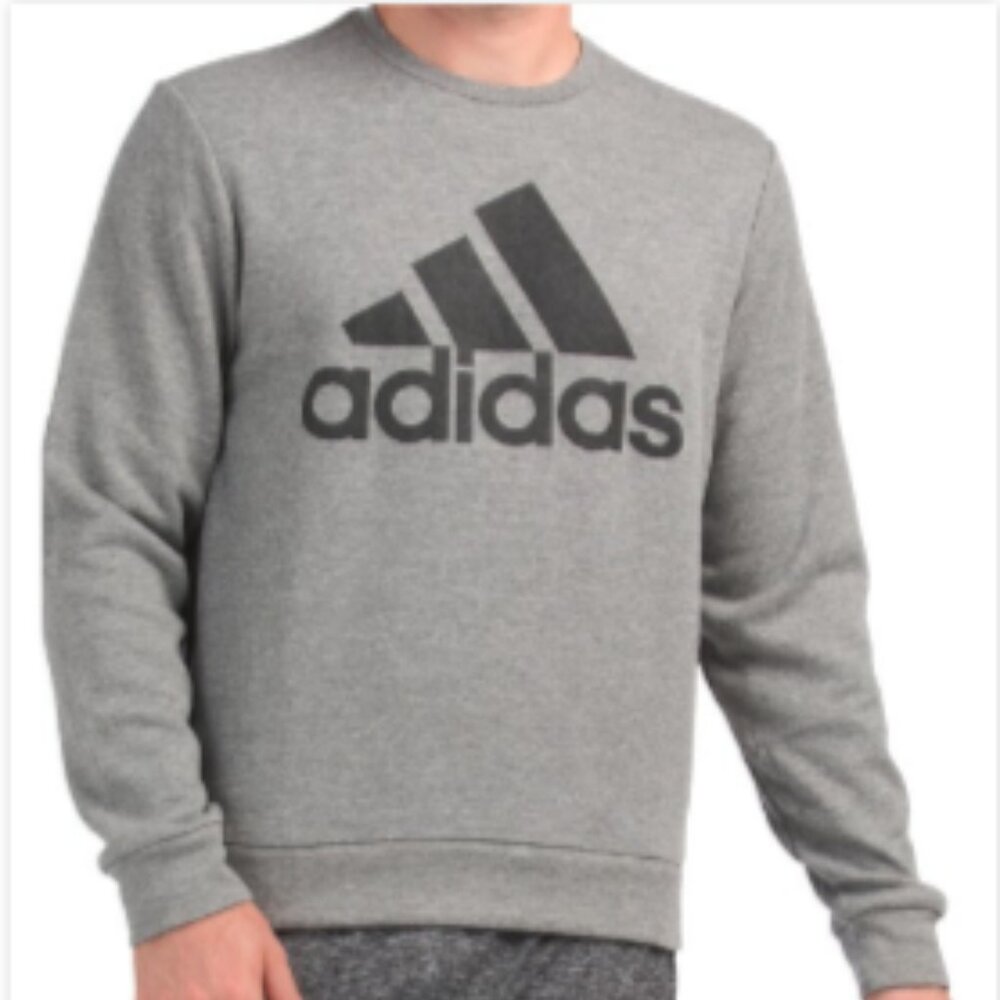 🔥 Adidas Golf Fleece Crew Neck Sweatshirt – Size Large – Heather Gray